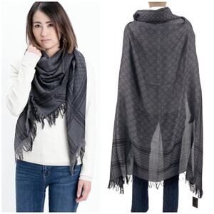 NEW Gucci GG Guccissima Monogram Surviee Scarf in Black
